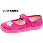 Beda Barefoot de niños canvas ballerina Pink Shine