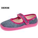 Beda Barefoot de niños canvas ballerina Denim