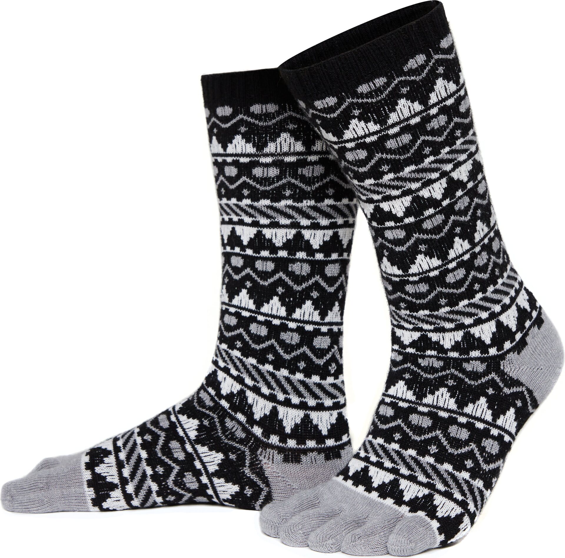 Knitido Biwa Ull Cotone & Merino Wool Nero / bianco