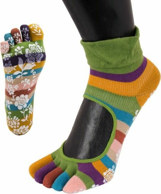 TOETOE Anti-Slip Serene Verde Stripes