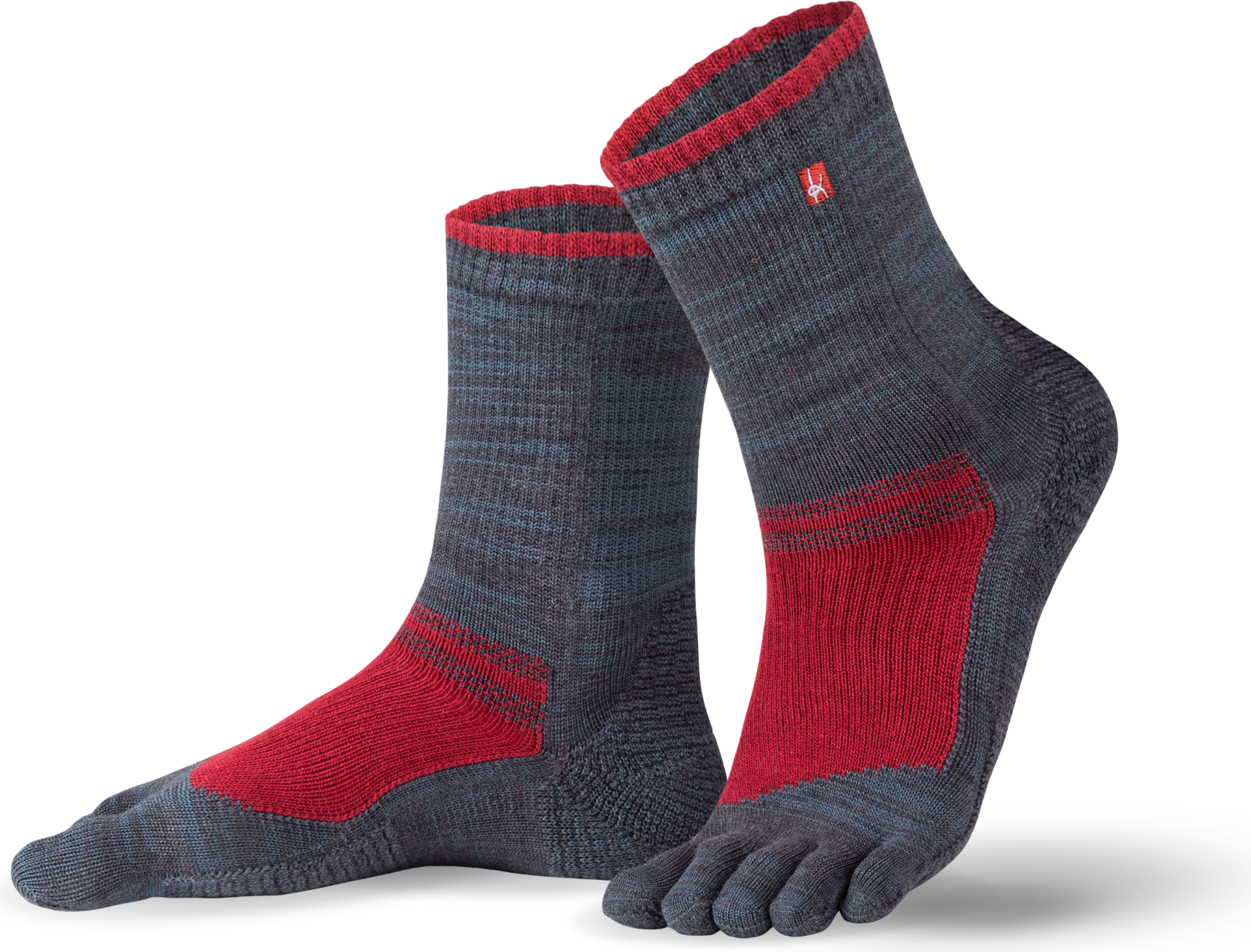 Knitido Outdoor Hiking a polpaccio Grigio / rosso