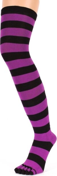 TOETOE Over-Knee Stripy Černá/Fuchsia