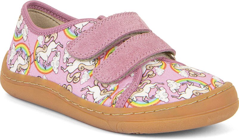 Froddo Barefoot 子供用 スニーカー, 柄物 ユニコーン/虹 (white/pink)