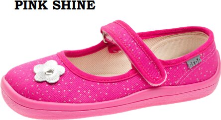 Beda Barefoot kinder canvas ballerina Pink Shine