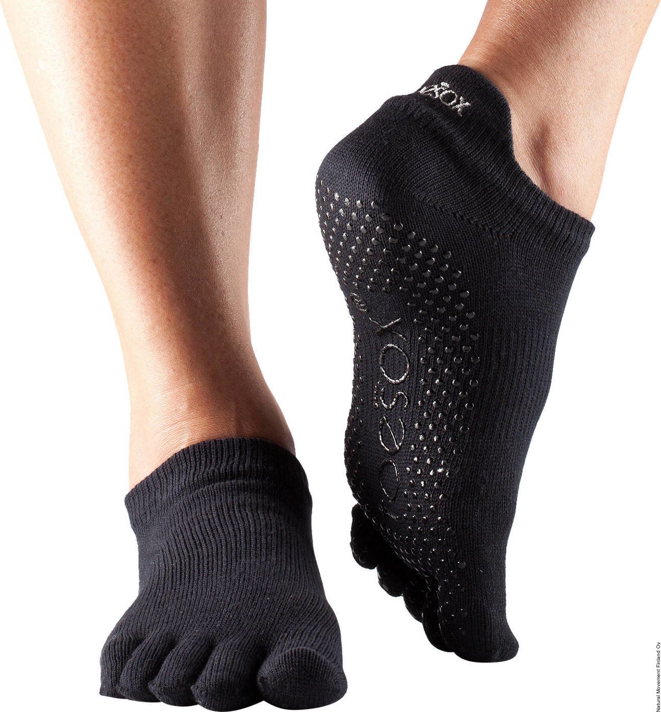 ToeSox Full Toe Low Rise Grip Socks Schwarz