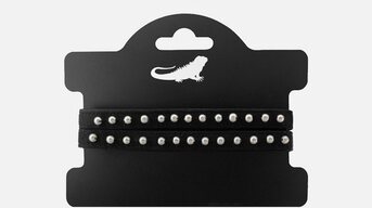 Leguano Dazzling polsini for the Jara sandali Nero/perline