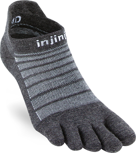 Injinji Run Lightweight No-Show Wool Slate