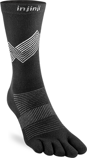 Injinji Run Lightweight Crew Black