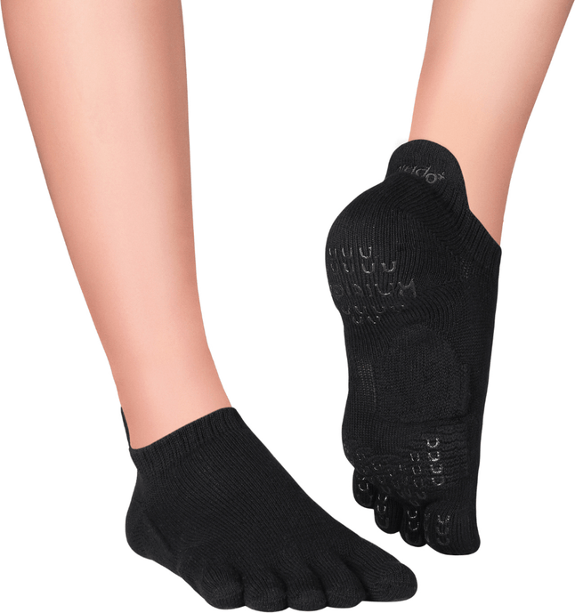 Knitido Sora Non Slip Pilates and Yoga Toe Socks Schwarz