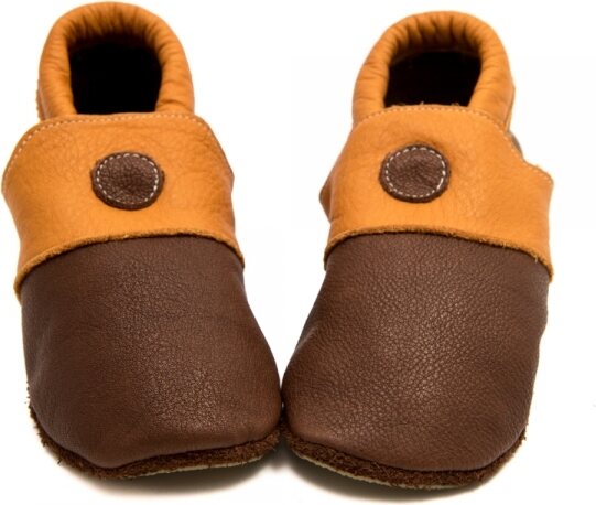 ZeaZoo KIWI Dots with suede sole Brown-orange